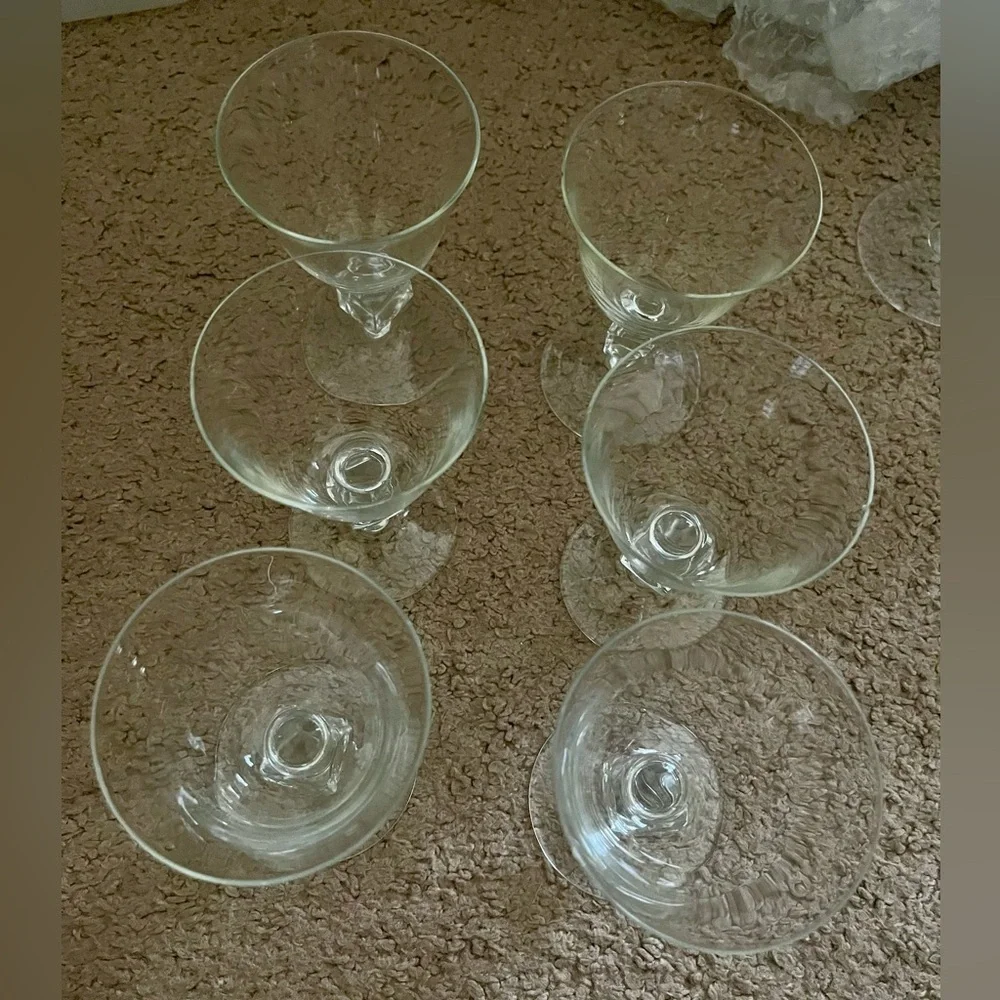 Set of 6 Small Glass Goblets